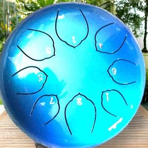 Steel Tongue Drum 6 Inch,  8 Notes Hand Pan Drum Percussion Instrument mall/case